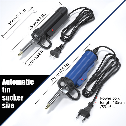 Electric desoldering device, dual-purpose electric soldering iron gun, electric heating desoldering pump, electronic disassembly and repair, equipped with 4 suction heads, 110v 2