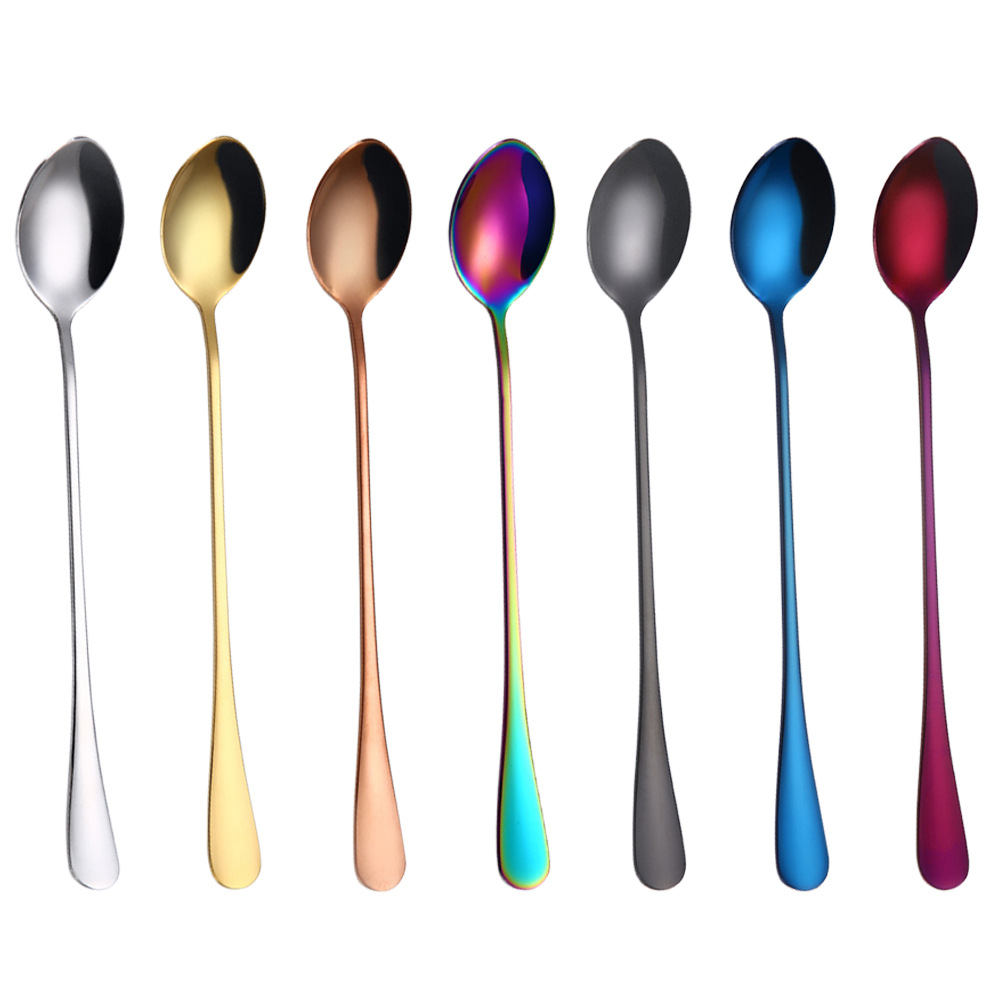 Langskaftet ske i rustfrit stål til kaffe og cocktails_voghion.com