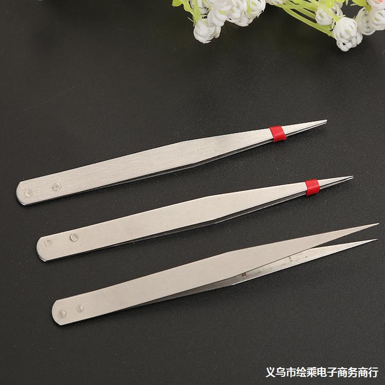 钻石画工具 镊子 夹子 清洁镊子 加厚不锈钢镊子直头镊子 批发