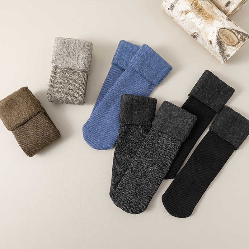 Snow socks men's thick socks winter warm wool socks autumn and winter thick plush socks Japanese floor sleep stockings