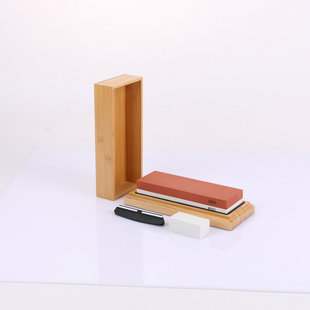 Red and White sharpening stone suit White corundum double-sided kitchen outdoor household sharpening stone polishing grinding stone oilstone