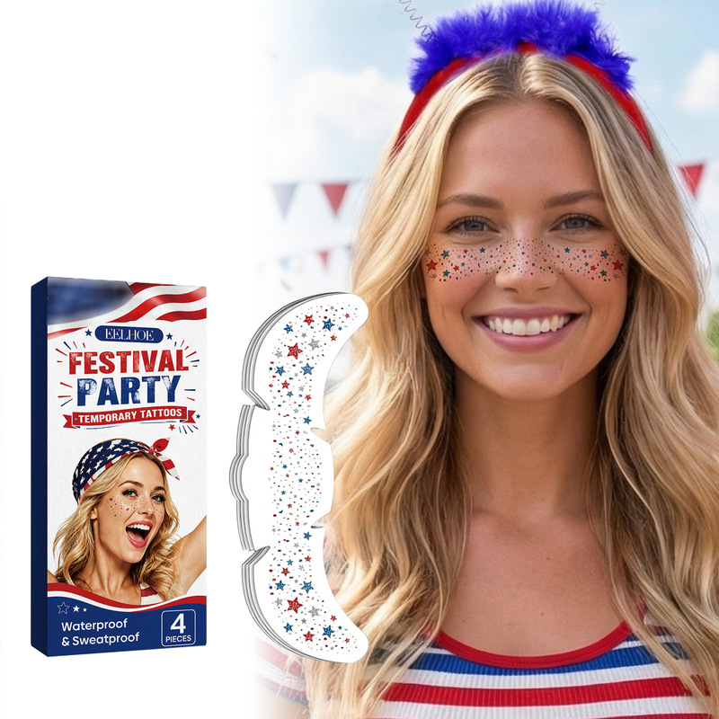 Eelhoe Festival Carnival Tattoo Stickers Temporary Party Festival Face Makeup Gentle and Skin-Friendly Tattoo Stickers