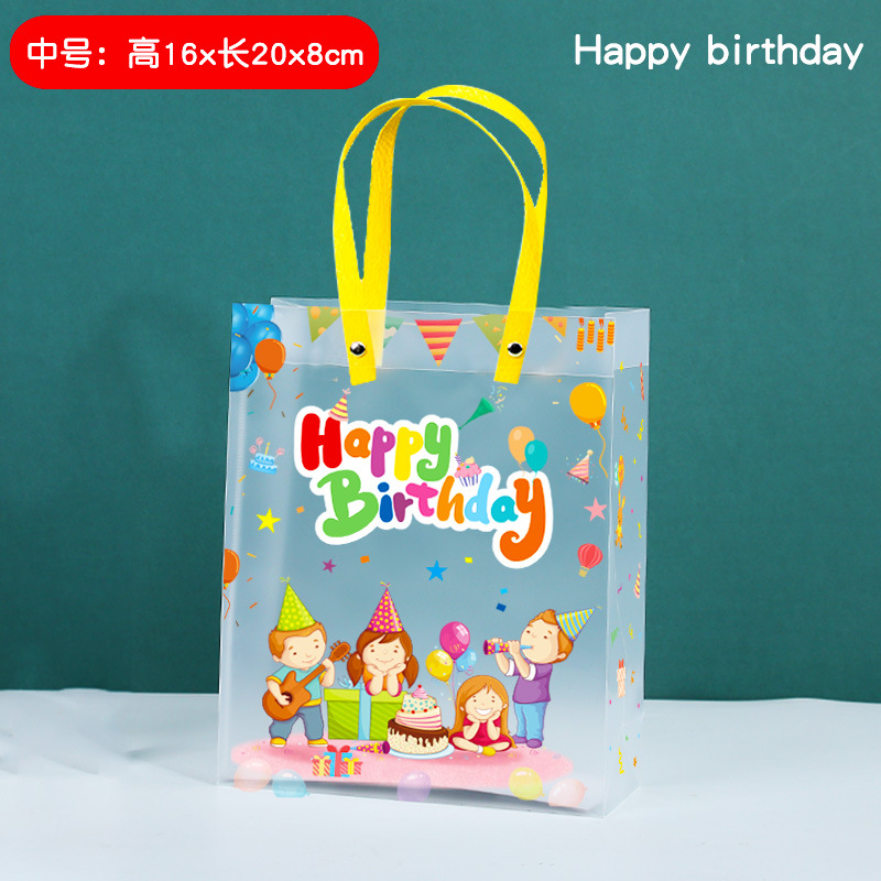 Mediano - Feliz cumpleaños Inglés; PP; Bolsa de regalo