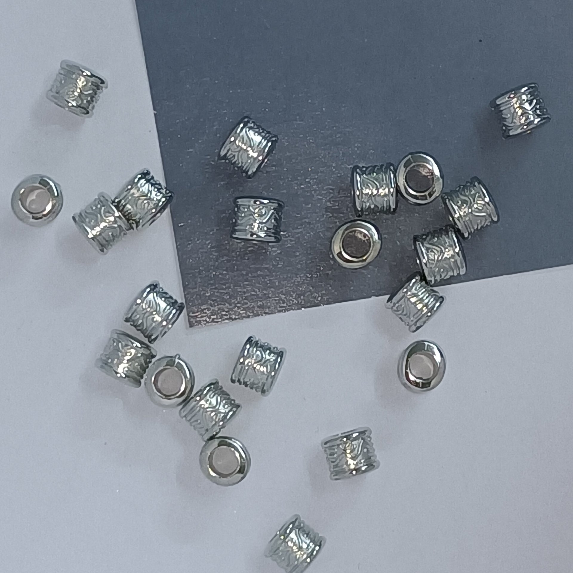 潘家多拉CCB大孔桶珠管珠隔珠手工DIY串珠手链配件白K kc uv珠750详情7