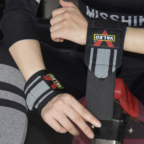 Sports wristbands, fitness bench press VALEO, sweat-absorbing and pressurized fitness weightlifting wrap wristbands, sprain protective gear wholesale