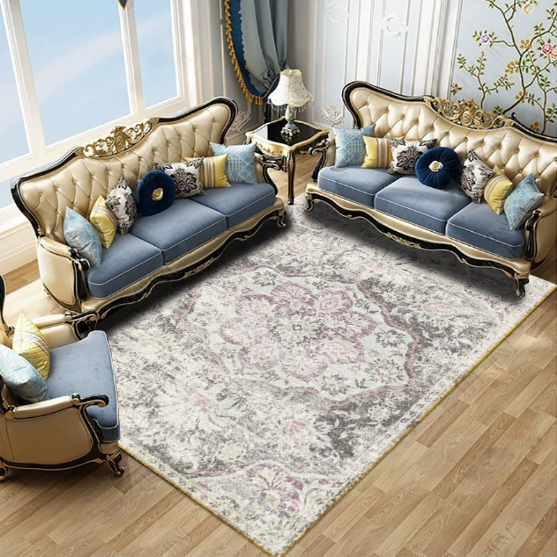 Area rug Persian‑style, retro ethnic boho design, for coffee table/sofa/bedside, multiple sizes