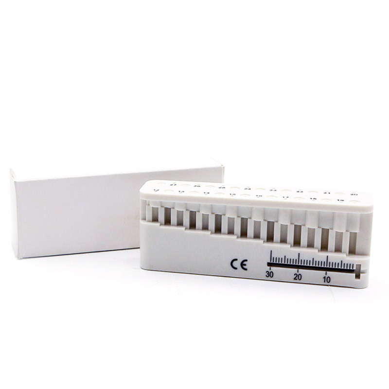 Regla de medición dental Regla de dedo resistente a altas temperaturas con mesa de limpieza Regla de medición Tubo de raíz Mesa de limpieza Regla de dedo Regla de doble propósito