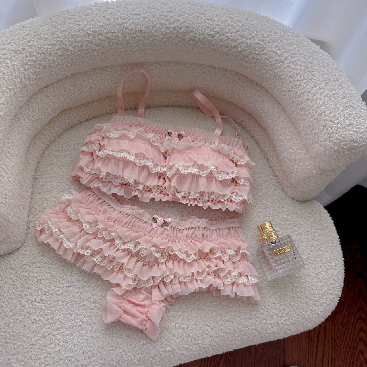 2025 внешняя торговля Европейские и американские трансграничные многоэлементные шорты-юбка с бантом, тонкие летние многослойные кружевные шорты-юбка