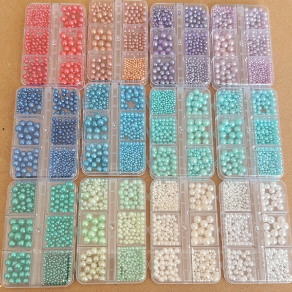 Three dimensional mixed nail decoration pearl