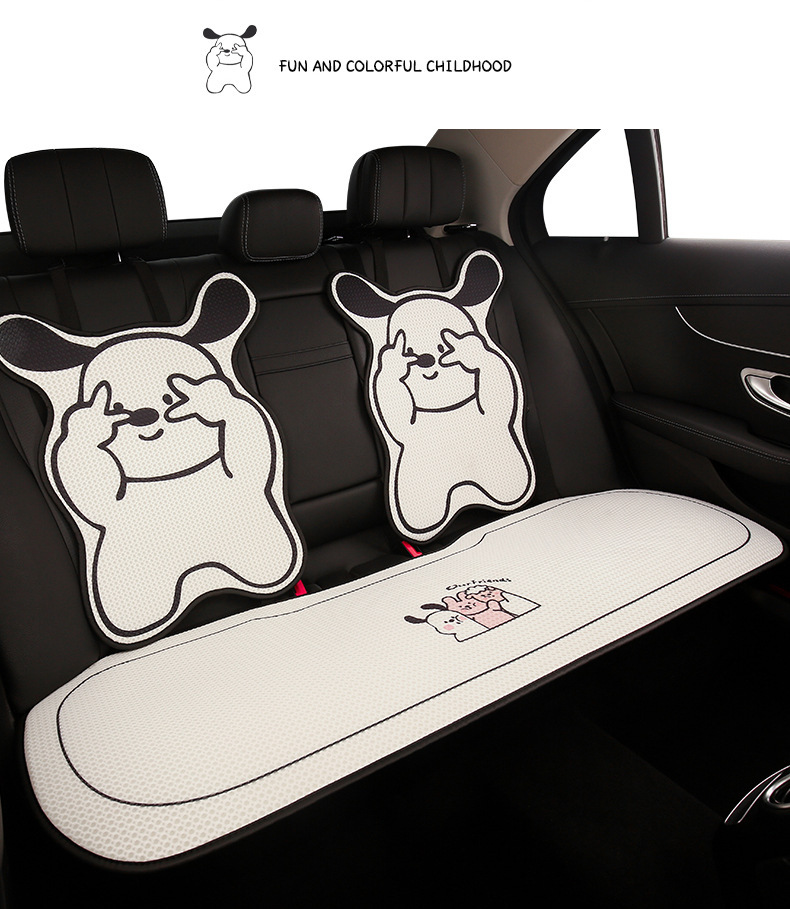Car Cushion Advanced Sense New Summer Cool Cushion Women Ice Silk Seat Cushion Four Seasons Universal Cute Seat Cover Seat Cover