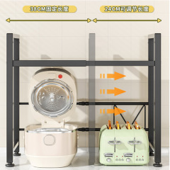 Retractable rice cooker rack for microwave oven kitchen storage rack household countertop storage rack multifunctional knife holder wholesale