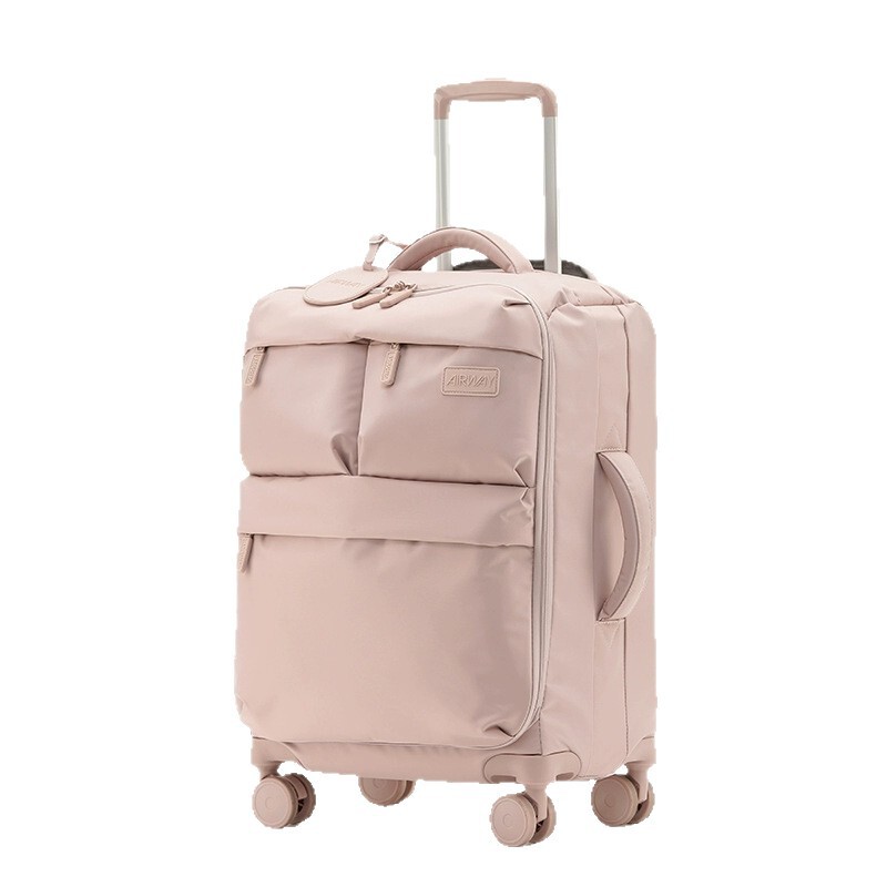 AIRWAY Japanese Style Simple Ultra-light Luggage Case Women's 20-inch Water-repellent Universal Wheel Large Capacity Canvas Case