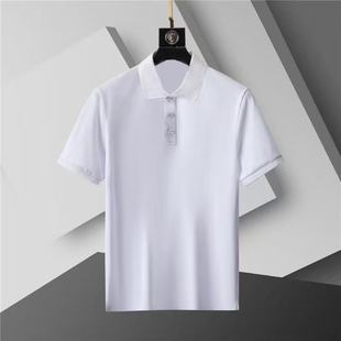 Correct Version Cross-Border Polo Short-Sleeved 2025 Summer Trendy Brand Logo Printing Luxury Trendy Men and Women Same Style Trendy Brand Home