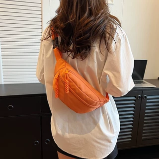 手机腰包简约潮牌男士款胸包日系轻便单肩小背包女休闲运动斜挎包