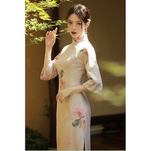 中式民国风改良旗袍2024年新款年轻款少女日常气质名媛高档连衣裙