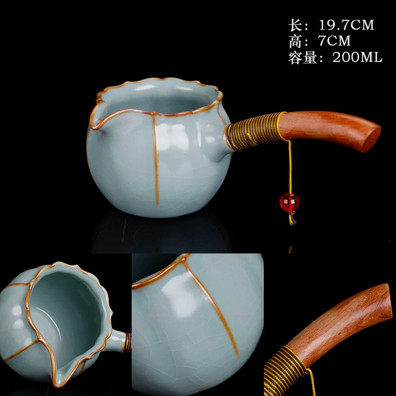 Чайник заварочный (Ruyao) лотосообразный носик, глазурованный фарфор из керамики Ru, единичный для чайной церемонии