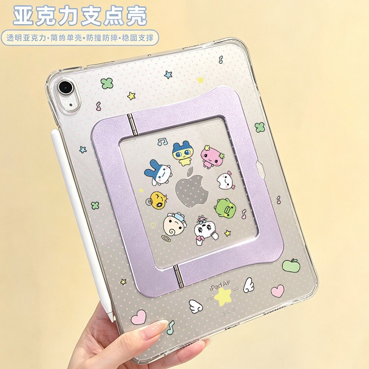Suitable for iPad 2026 Korean-style stand case, Air 8 protective cover, 11th generation case, Air 5 transparent acrylic stand, mini