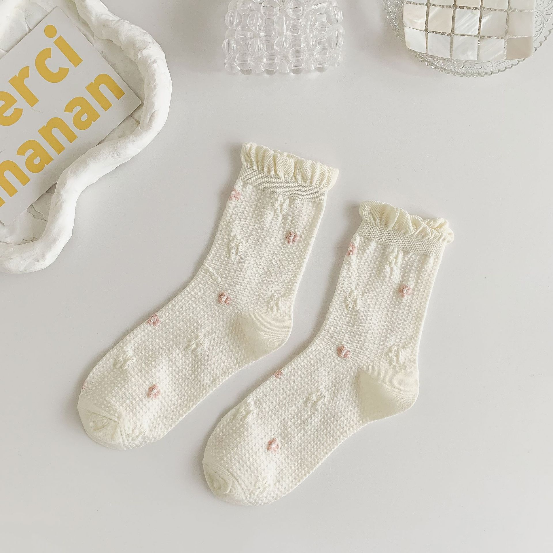 80g Weight Neutral Feel Of Sensation Socks Classification Socks Lingerie Type Nylon, Cotton Fabric Type Stretchy Elasticity A Pair Quantity Daily, Street Occasion Comfort Function Bow Knot Pattern All Seasons Season Women's Gender Simple Style Style Women's Simple Style Bow Knot Nylon Cotton Crew Socks A Pair 26