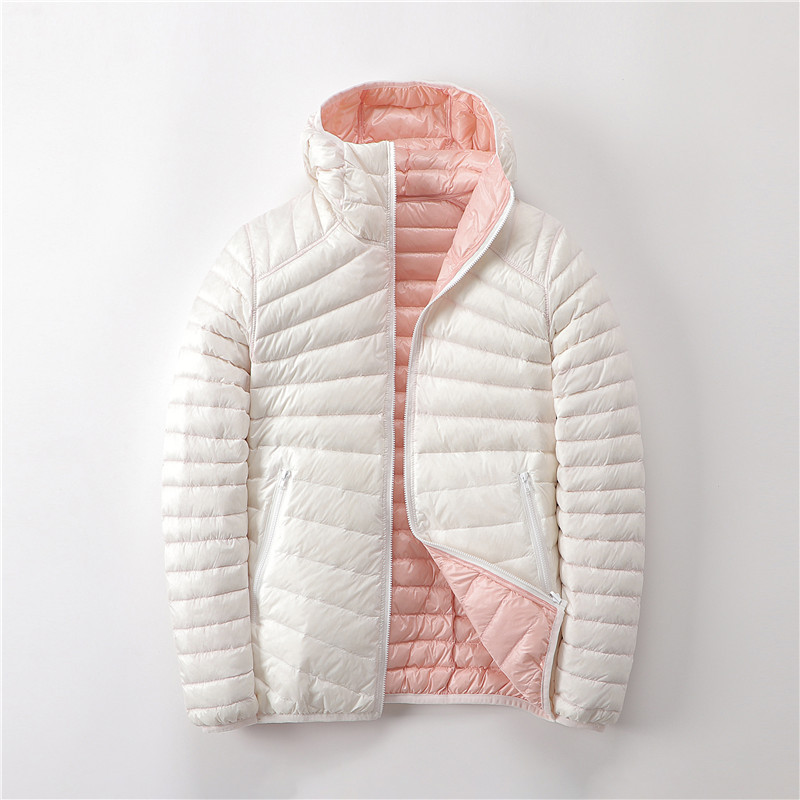 2024 autumn and winter new light short hooded double-sided wear double-sided wear light thin down jacket women's plus size coat 2024 autumn and winter new light short hooded double-sided wear double-sided wear light thin down jacket women's plus size coat