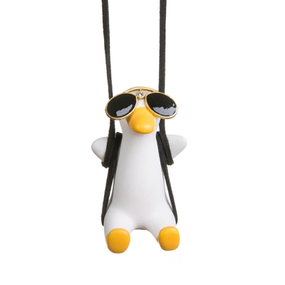 Car hanging Swing Duck Car Hanging - white-thin-sunglasses-7x7x7-carton-packaging