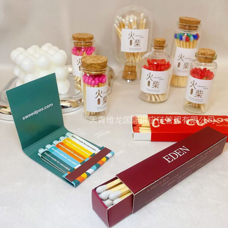 Matchbox Colorful Match Heads Modern Minimalist Glass Bottle Colorful Matches Fragrance Scented Candles Matches Wholesale Matchbox Colorful Match Heads Modern Minimalist Glass Bottle Colorful Matches Fragrance Scented Candles Matches Wholesale