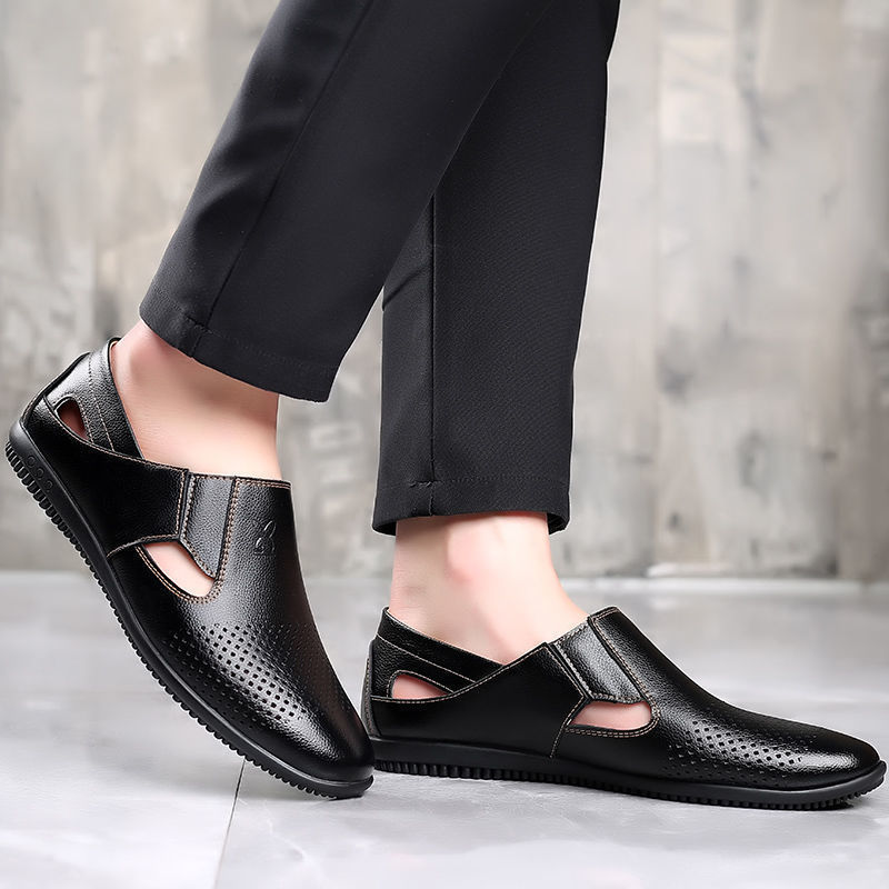 Men's Summer Breathable Deodorant Thin Outdoor Hollow Casual Sports Slip-On Mesh Shoes_vogvips.com