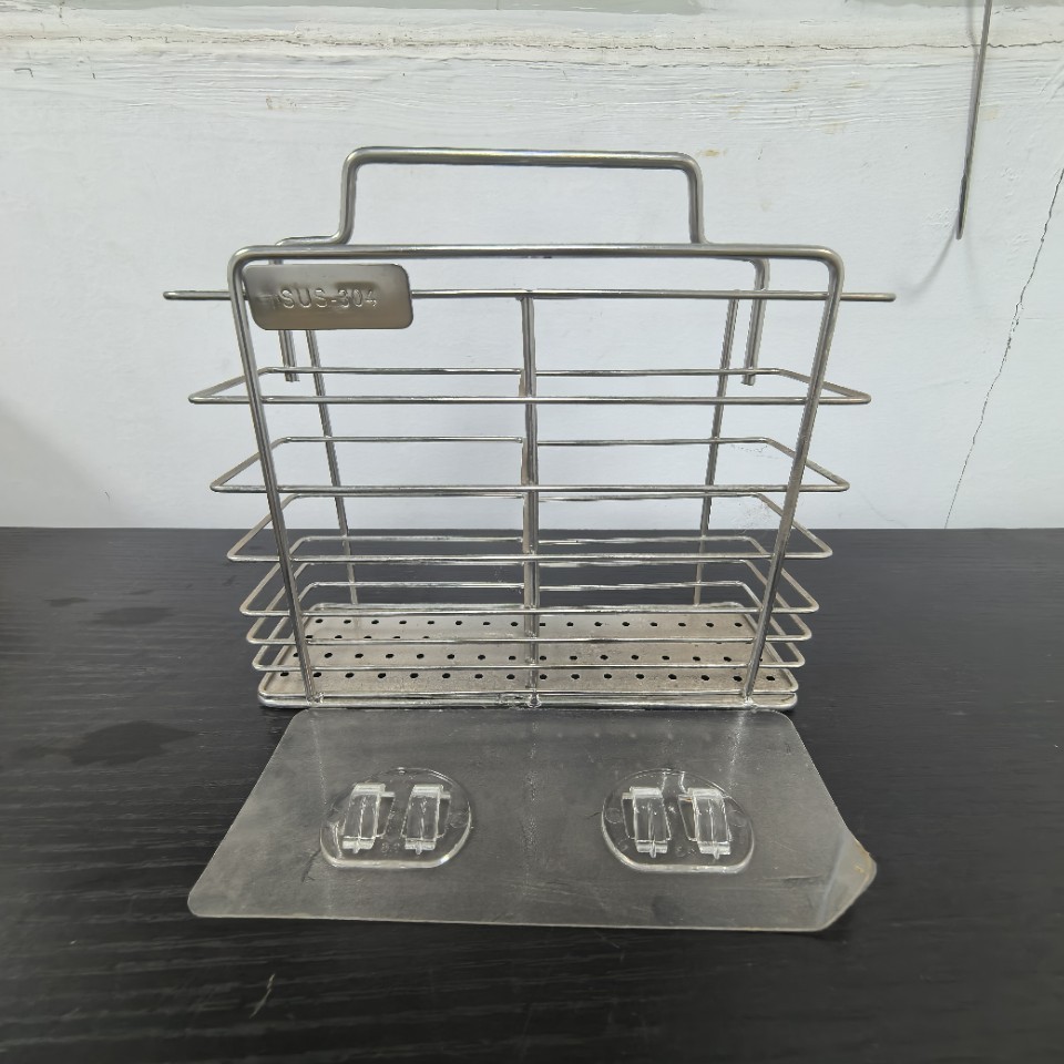 304 Stainless Steel Chopstick Holder Countertop Chopstick Cage Wall-Mounted Chopstick Storage Rack Kitchen Chopstick Drainer 2025 New Model