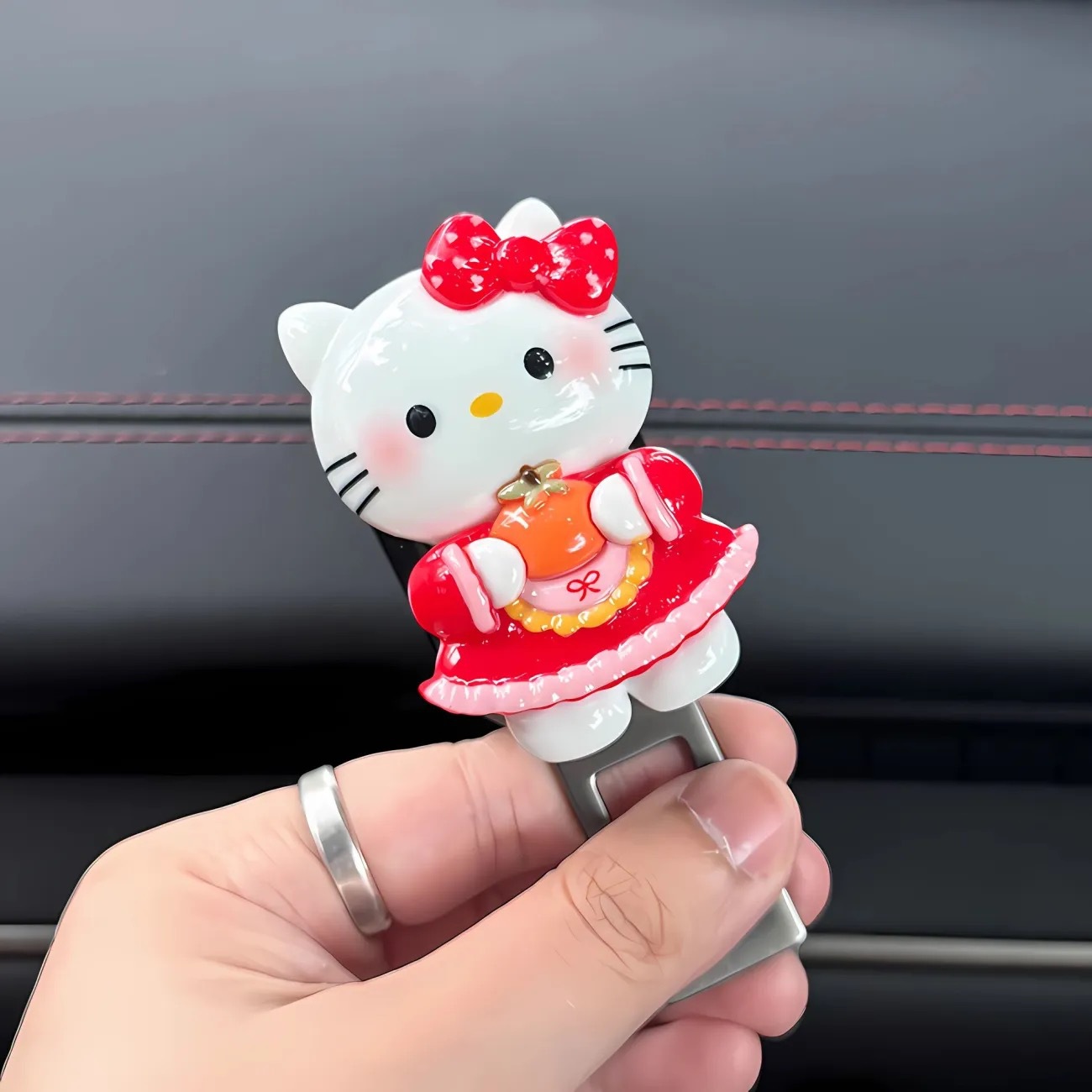 Hellokitty Car Seat Belt Plug-In Buckle Plug Hello Kitty Car Seat Belt Extension Holder Decoration