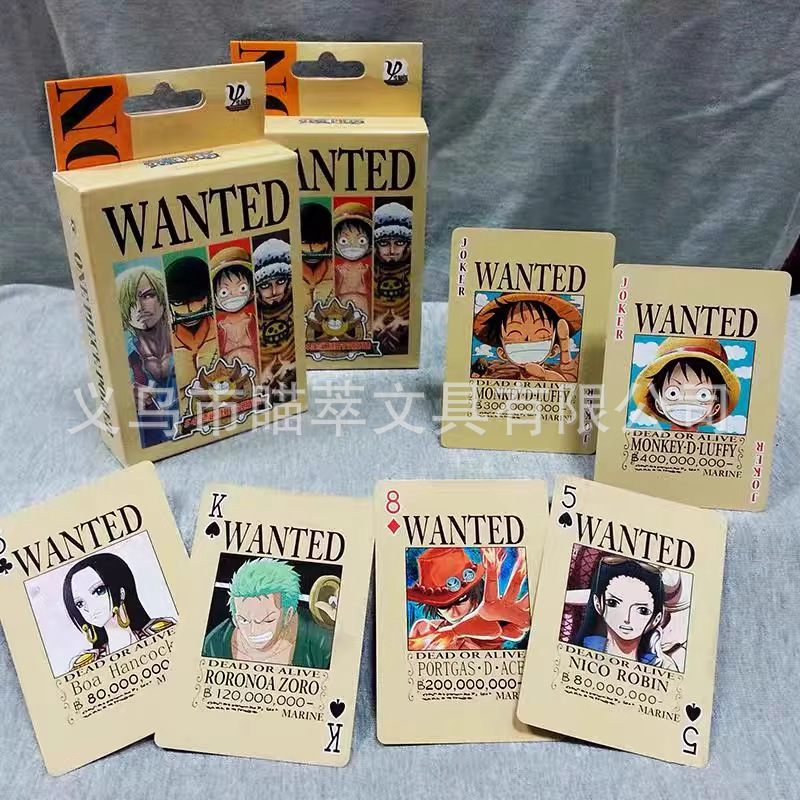 One Piece Poker Reward Order 54 Anime Two-Dimensional Peripheral Cartoon Luffy Zoro Character Card Board Game