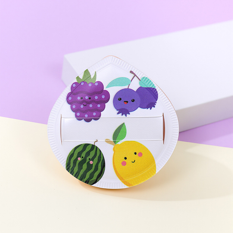 Fábrica de frutas personalizadas malvavisco soplo de polvo seco y húmedo gotas de agua súper suaves de doble uso esponja de maquillaje cojín de aire herramientas de belleza