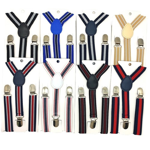Classic Multi-Color Striped Series Children's 2CM Shoulder Belt Hanger Belt for Boys and Girls, Unisex Baby Pants Hanger