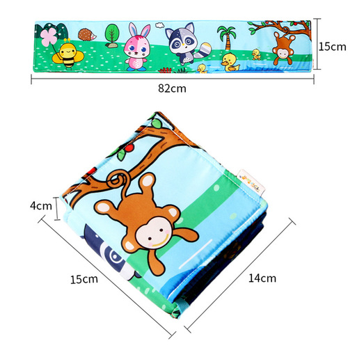 New Baby Animal Bed Surrounder Bed Hanger with Sound Paper BB Toy Black and White Color Series Double-sided Three-dimensional Bed Surrounder