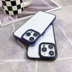 夏カラーレンズ文字透明アクリル携帯電話ケース iPhone11 15 16 溝付き落下防止ケースに適しています