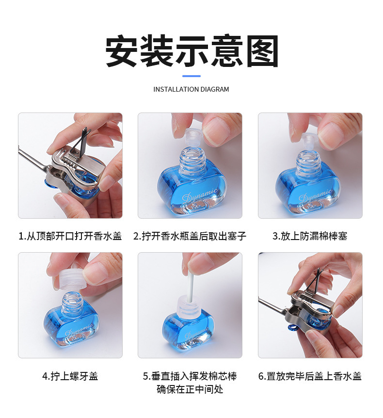Car Air Freshener for Air Vent, Dynamic Musical Note Guitar Design, In-Car Vent Ornament, Customizable Fragrance