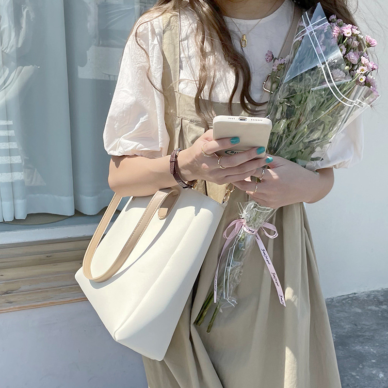 Bolso de Mano Grande de Moda 2025, Estilo Coreano, Simple, Gran Capacidad, Bolso Cruzado para Mujer, Bolso de Hombro Versátil
