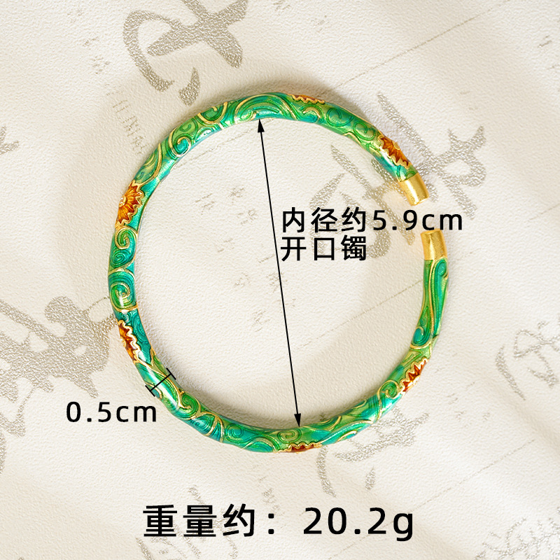 Vietnam Shajin Gufa arder azul palacio estilo esmalte pulsera de esmalte de alta calidad mujer no se desvanecerá fabricantes de joyas