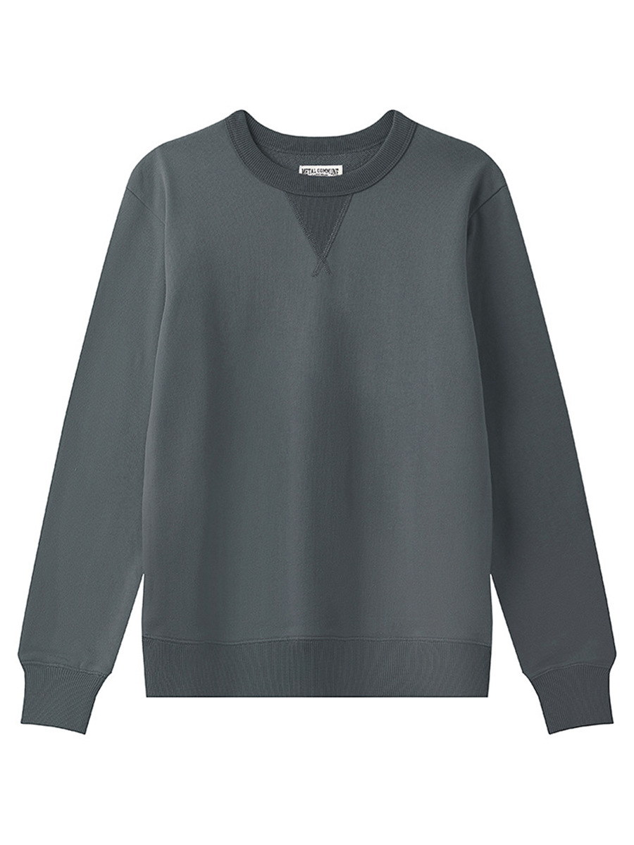 [Selección estricta de buenos productos] algodón pesado estilo americano retro cuello redondo chaqueta deportiva casual para hombres y mujeres parejas suéter