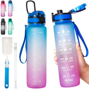 1000ML���uTritan�\�ӽ������zˮ��ĥɰ���ַ�©ˮƿ�W��̫�ձ���