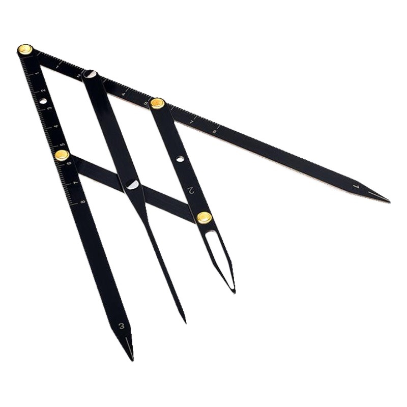 Stainless steel second-generation tattoo eyebrow ruler three-point positioning eyebrow positioning symmetry manufacturers wholesale gold scale