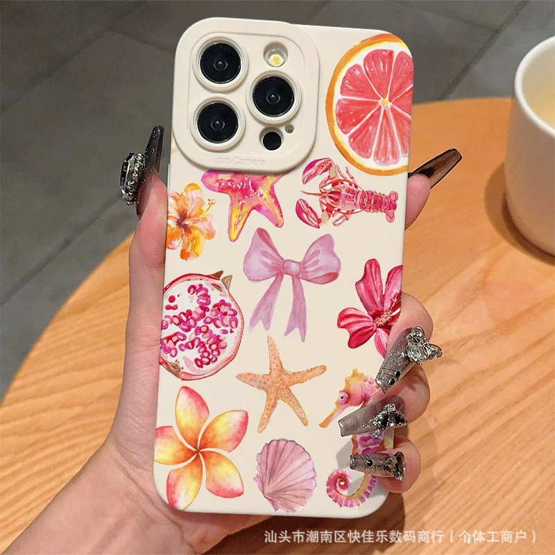 Apple, совместимый iPhone 14/15/16, iPhone16 Pro, чехол для телефона, принт, iphone, 12/13, 13promax, защита от падений