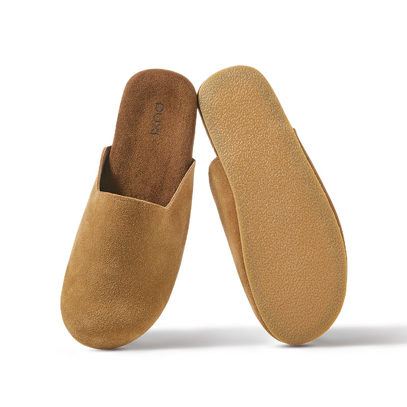 Pantofole Puxi in vera pelle chiuse per donna, per esterni, autunnali, casual, di alta qualità, semplici, da donna_voghion.com