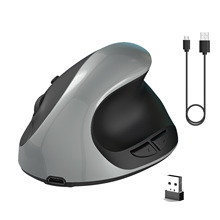 新2.4GHz无线垂直鼠标可充电内置600MA人体工学MOUSE2400DPI现货