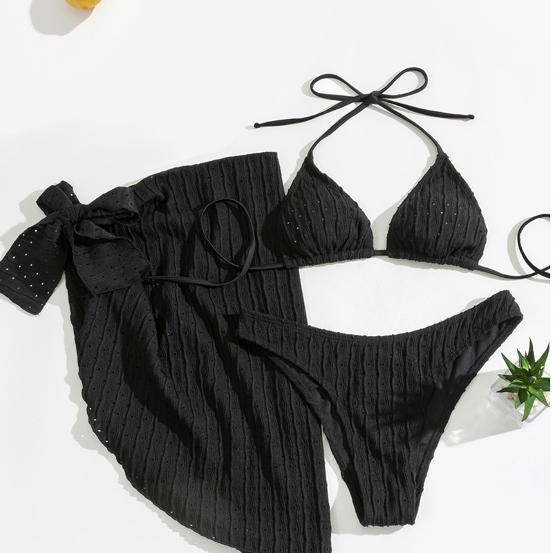 Mingyi nuevo traje de baño de las mujeres de tres piezas de Europa y América sexy bikini encaje sin espalda traje de baño de tela especial