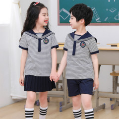 幼稚園服夏服英倫海軍風児童卒業写真班服六一ショー小学生制服セット