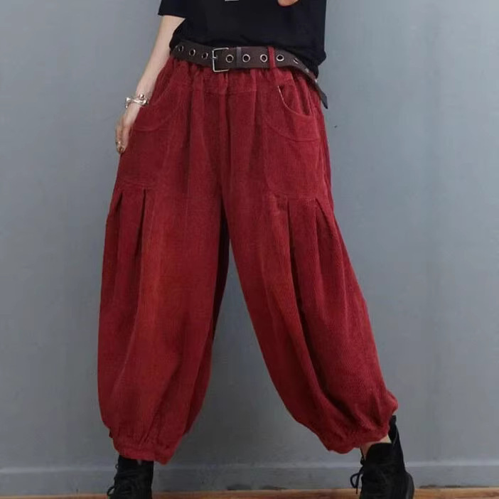 In Stock - 2026 Summer New Style European and American Foreign Trade Cross-Border Temu Corduroy Wide-Leg Pants In Stock - 2026 Summer New Style European and American Foreign Trade Cross-Border Temu Corduroy Wide-Leg Pants
