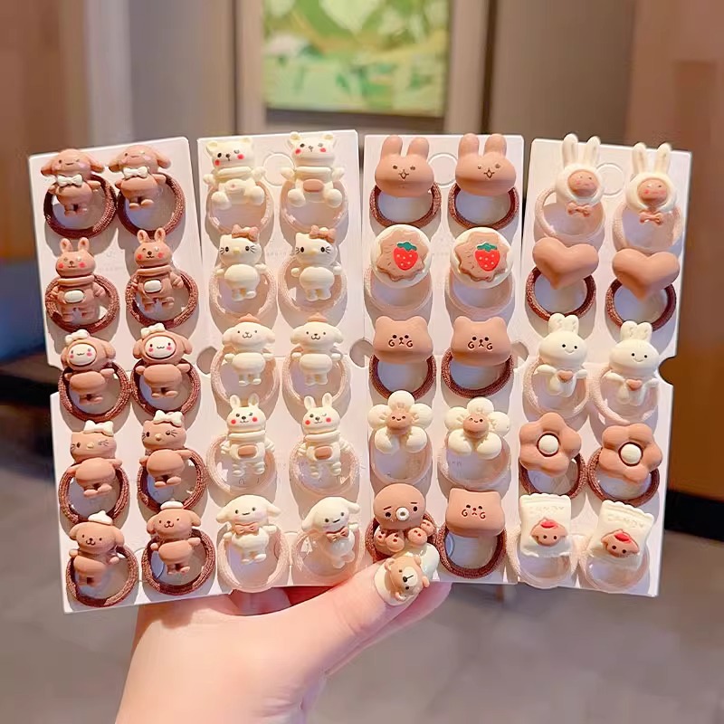 El lindo lazo para el cabello del pulgar del bebé no daña el cabello, tocado de goma para niños, tocado de niña, accesorio para el cabello de bebé de alta elasticidad