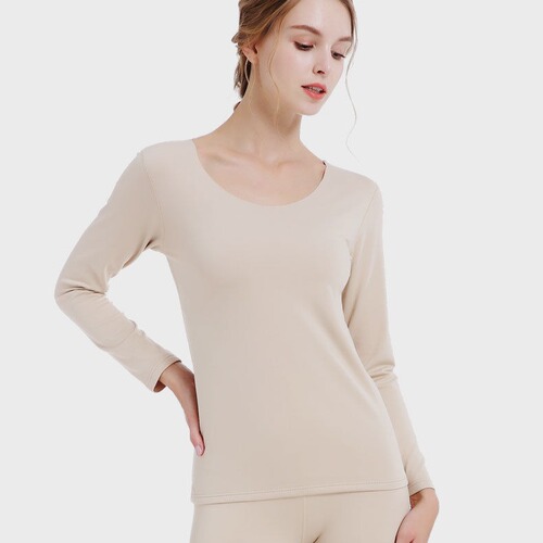 Ladies Seamless Warmkeeping Set Winter Round Neck Top and Bottom 37°C Constant Temperature Adjustable Fit Fast Shipping