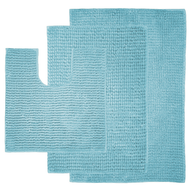 Transfronterizos dedicados al baño inodoro esterilla de piso de tres piezas conjunto de esterilla antideslizante de puerta de inodoro doméstico esterilla de absorción de agua