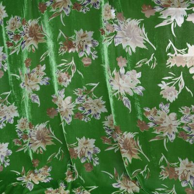 工厂批发梭织丝绒锦粘绒印花烂花烧花面料睡裙连衣裙旗袍布匹|ms