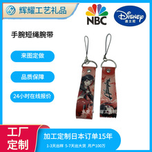 柯式印刷动漫卡通图案手机壳挂带手机防丢手腕短绳腕带日本动漫
